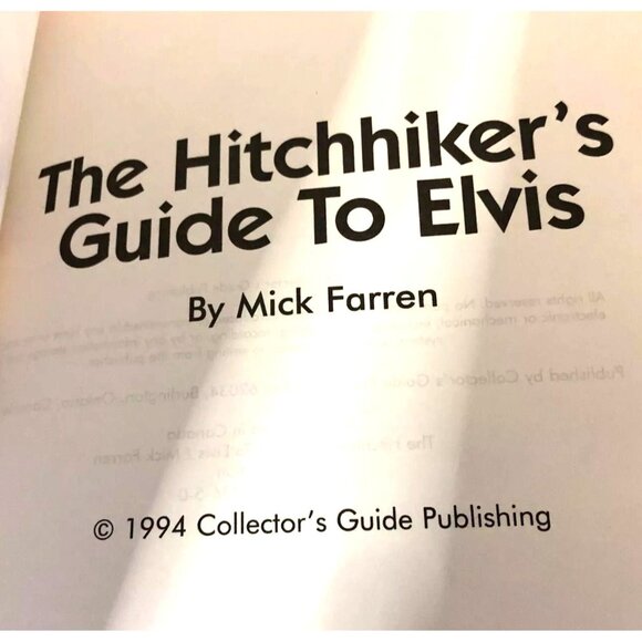 The Hitchhiker's Guide to Elvis Paperback Book by Mick Farren 1994 Collectors - Picture 3 of 4